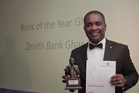 Photo of Zenith Bank adjudged “Bank of the Year Ghana” at 2014 Banker Awards