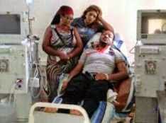 Photo of Photo of Muna Obiekwe on a dialysis machine, prior to his death