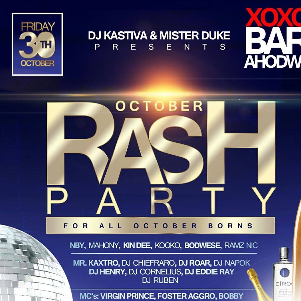 Photo of October Rash Party Hit Kumasi On Friday