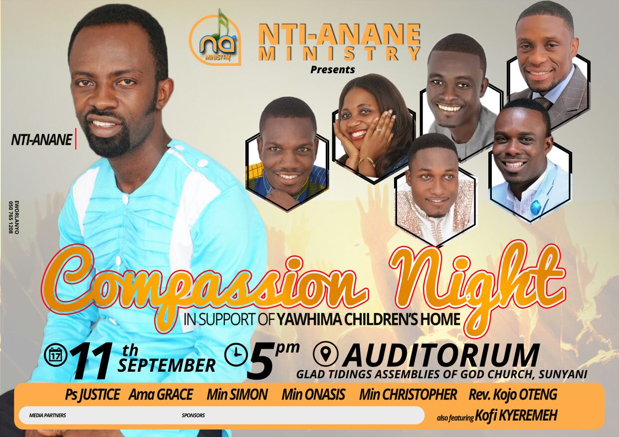 Photo of Nti Anane Ministry’s Compassion Night To Be Held On Sunday