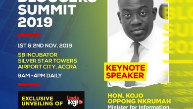 Photo of Ghana Bloggers Summit: Information Minister, Kojo Oppong Nkrumah And Linda Ikeji To Deliver Keynote Address