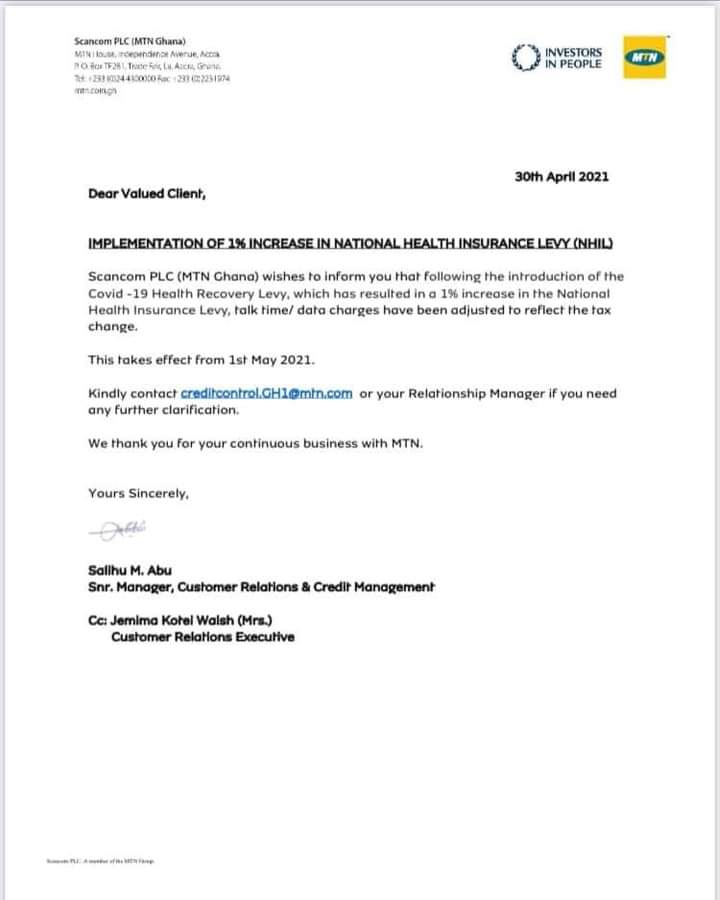 MTN Ghana statement