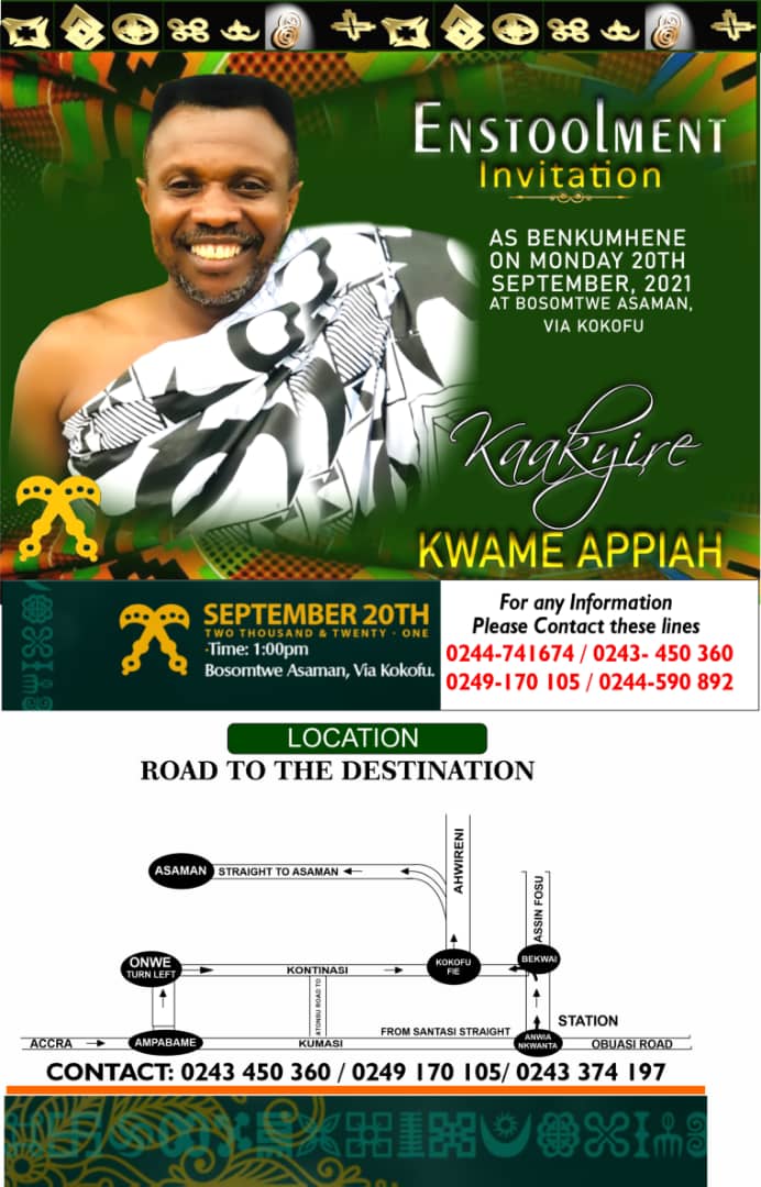 Kaakyire Kwame Appiah - Benkumhene of Bosomtwe Asaman