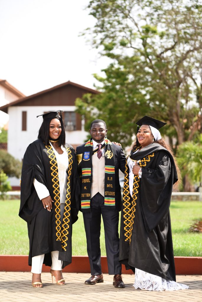 Jackie Appiah and Samira Yakubu graduating from the University of Ghana