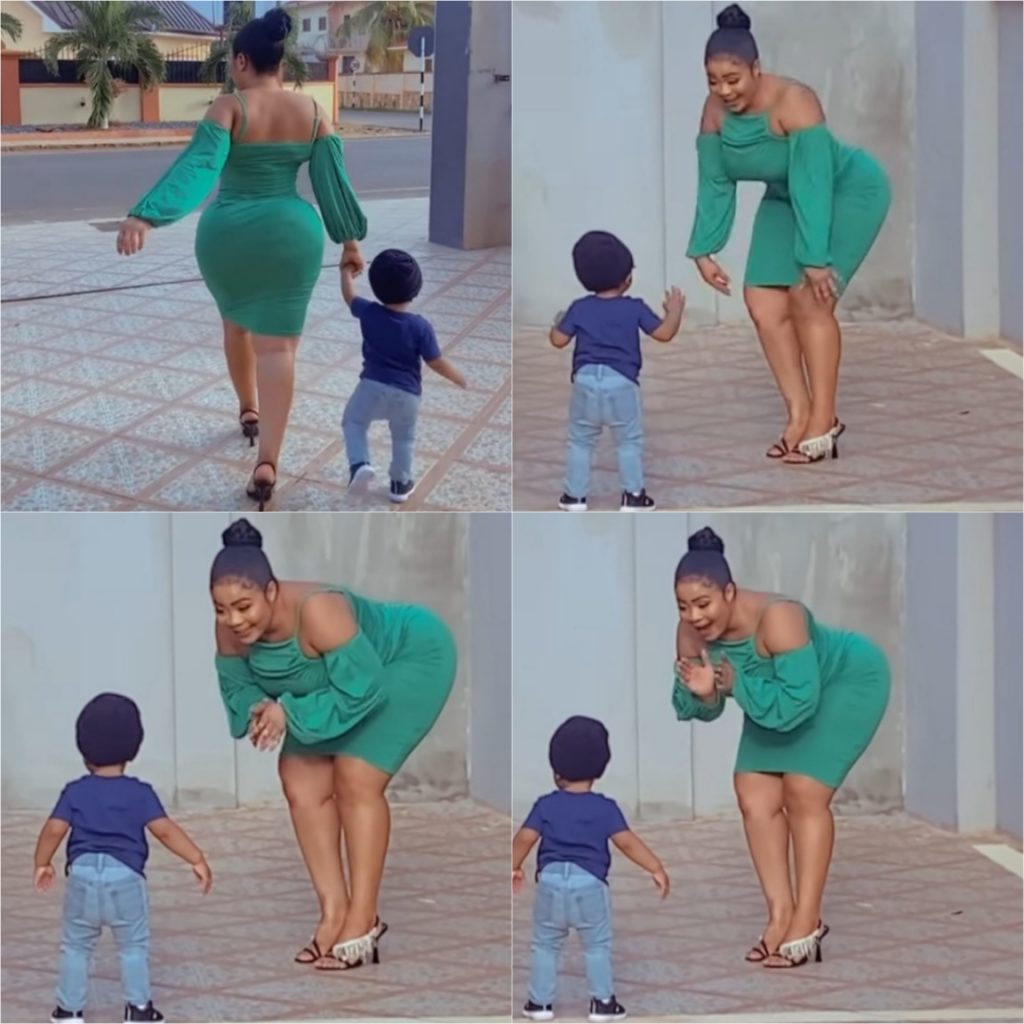 Kisa Gbekle and her son