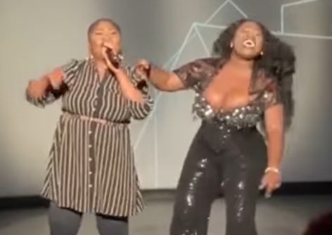 Sista Afia and her mother performing at Ghana Entertainment Awards USA 2022