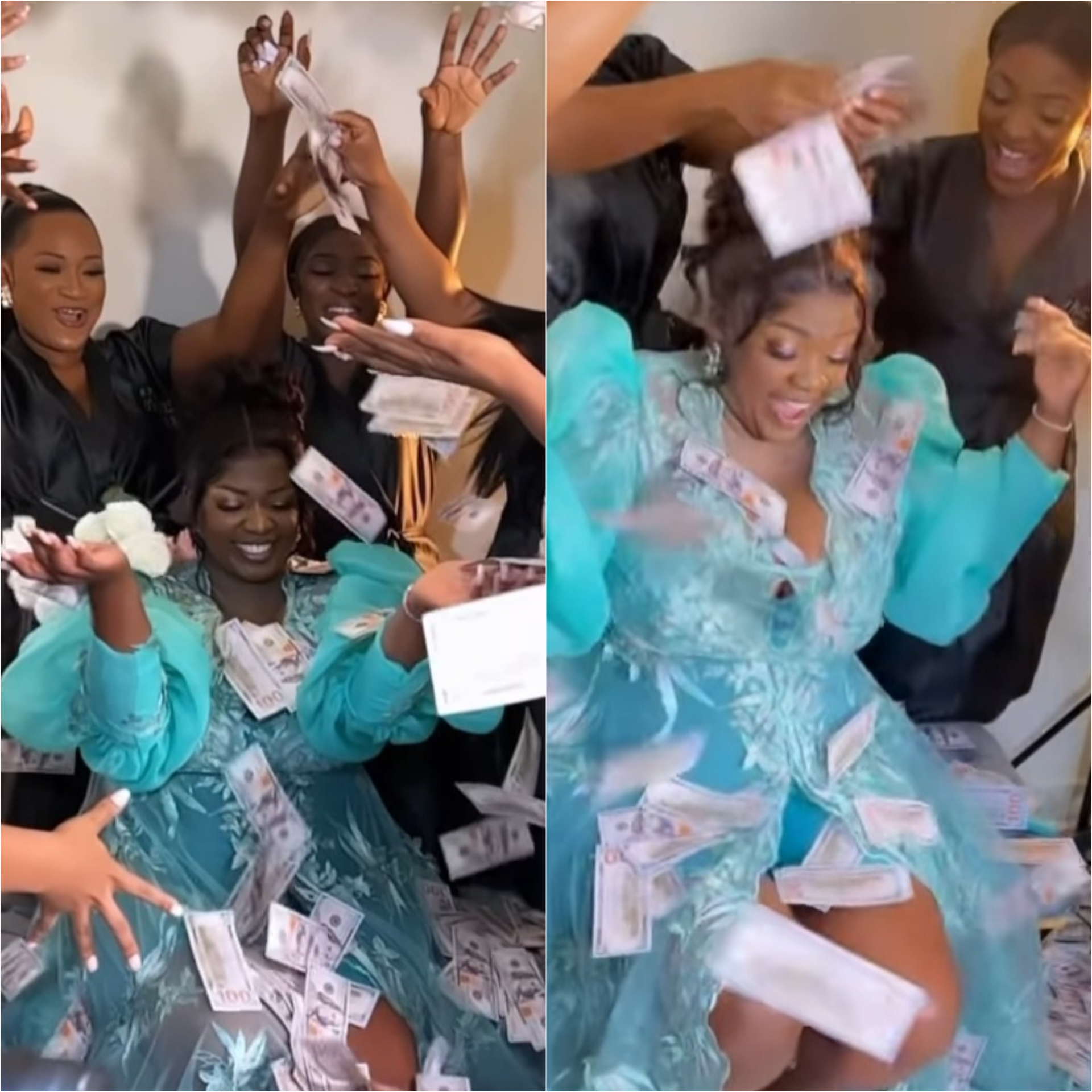 Bride's Maids slashing dollars on Tracey Boakye ahead of her Traditional Marriage Ceremony
