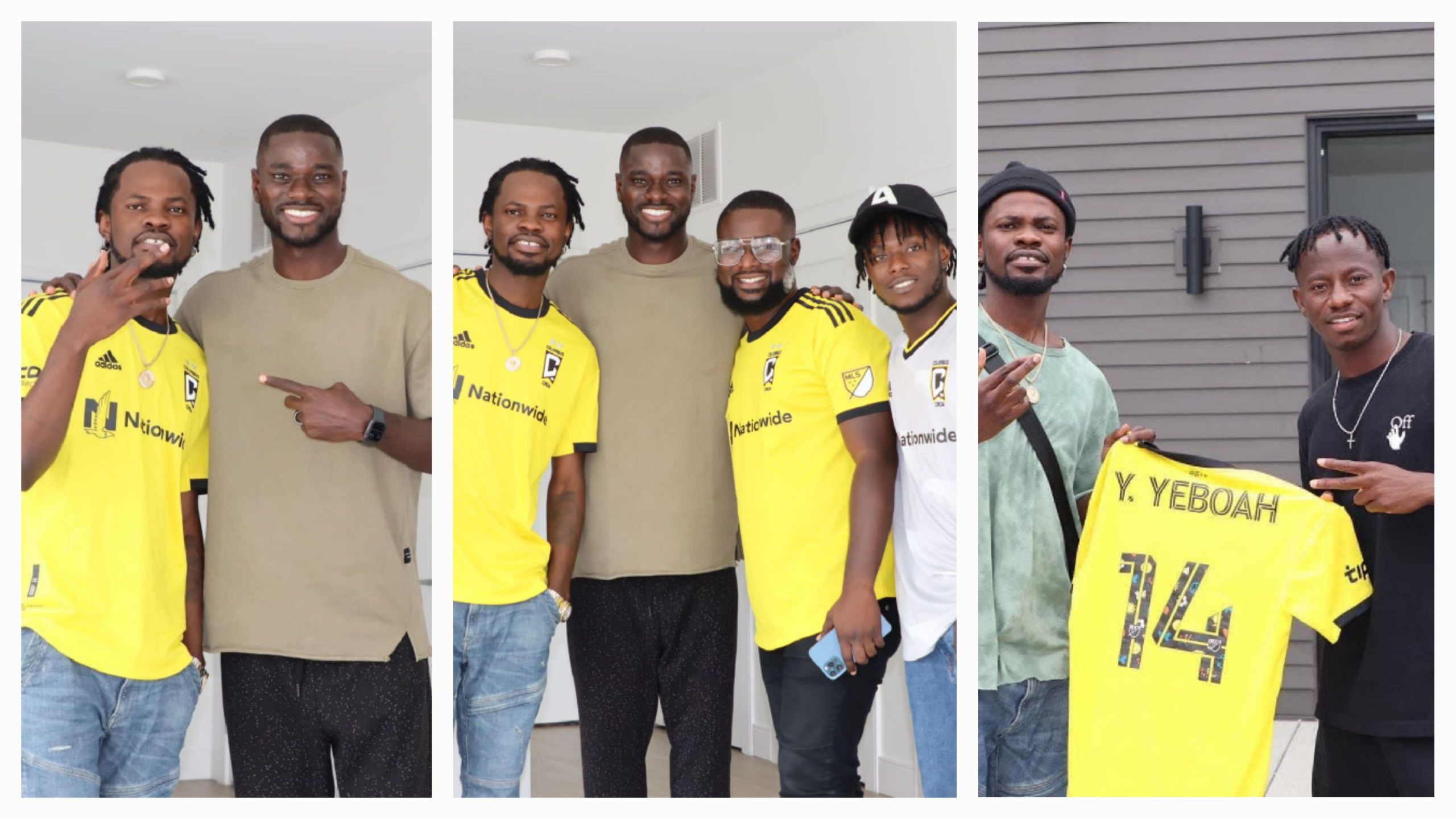 Fameye, Yaw Yeboah, Jonathan Mensah and MC Kiki in the USA