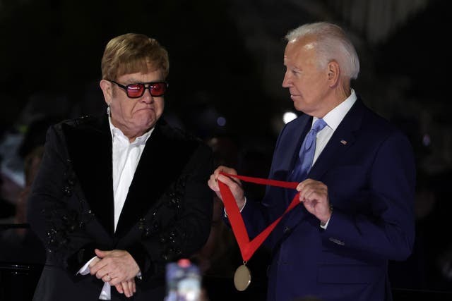 Elton John and Joe Biden