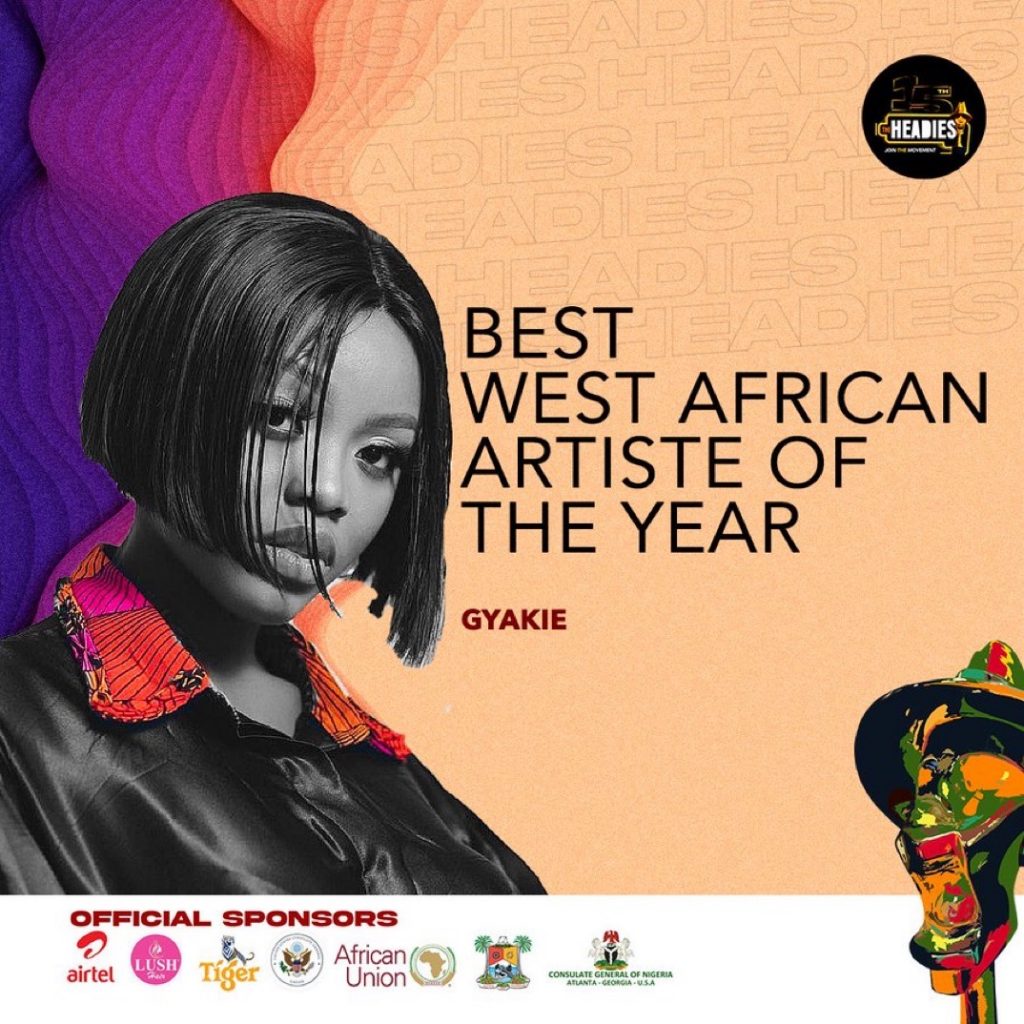 Gyakie Crowned Best West African Artiste At Headies Awards 2022