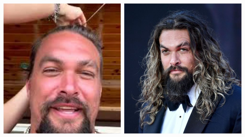 Jason Momoa shaves his hair for a good cause