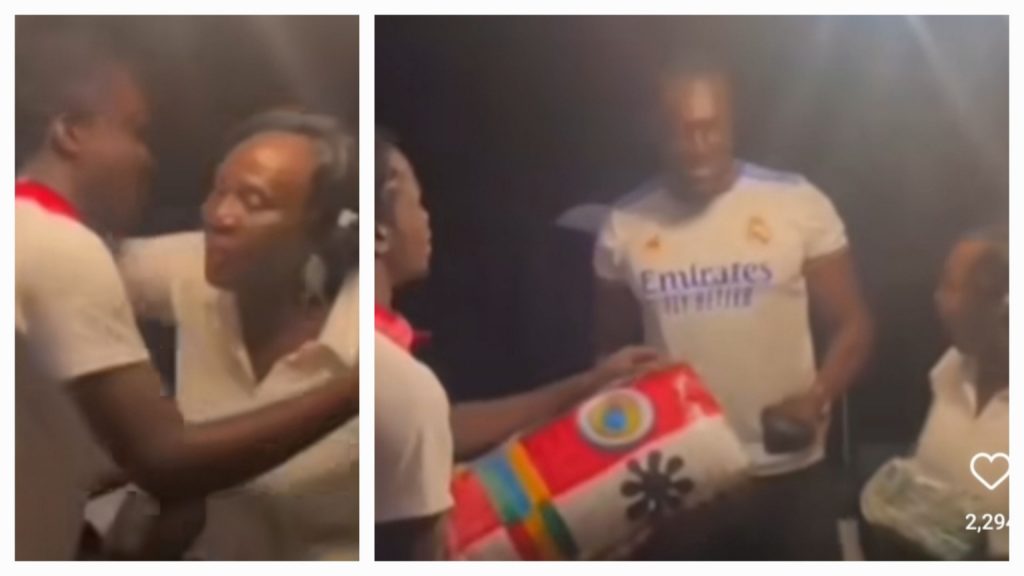 Yaw Tog Gives Kente Clothes To Stormzy And His Mother