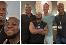 King Promise meeting Didier Drogba, John Terry, Marcel Desailly and Cafu