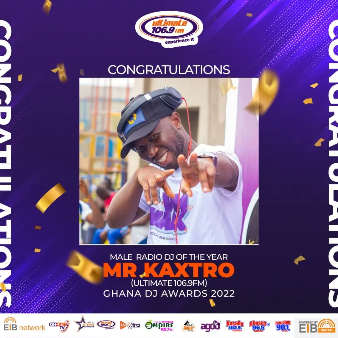 Mr Kaxtro Crowned Male DJ of the Year at Ghana DJ Awards 2022