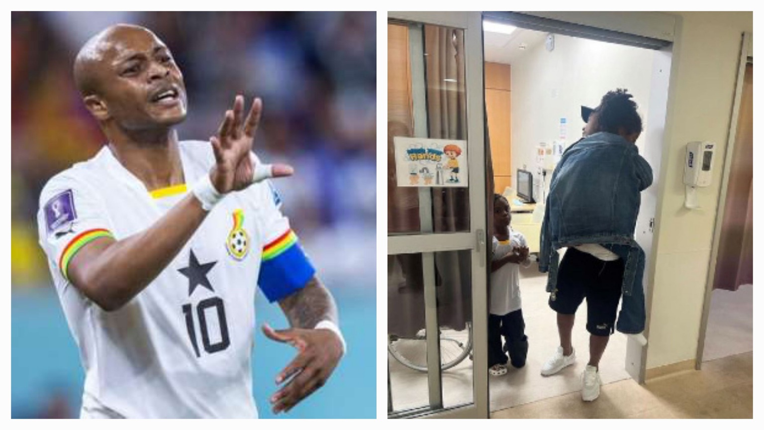 Andre Ayew and his daughter