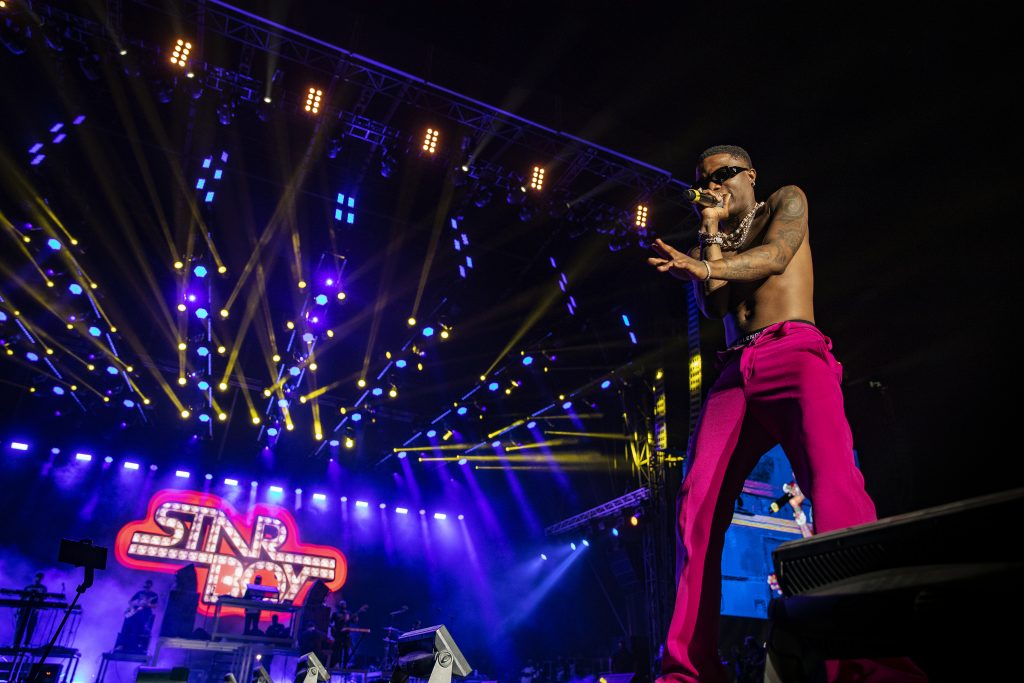 Wizkid performing on main stage at Afro Nation Portugal, Portimao