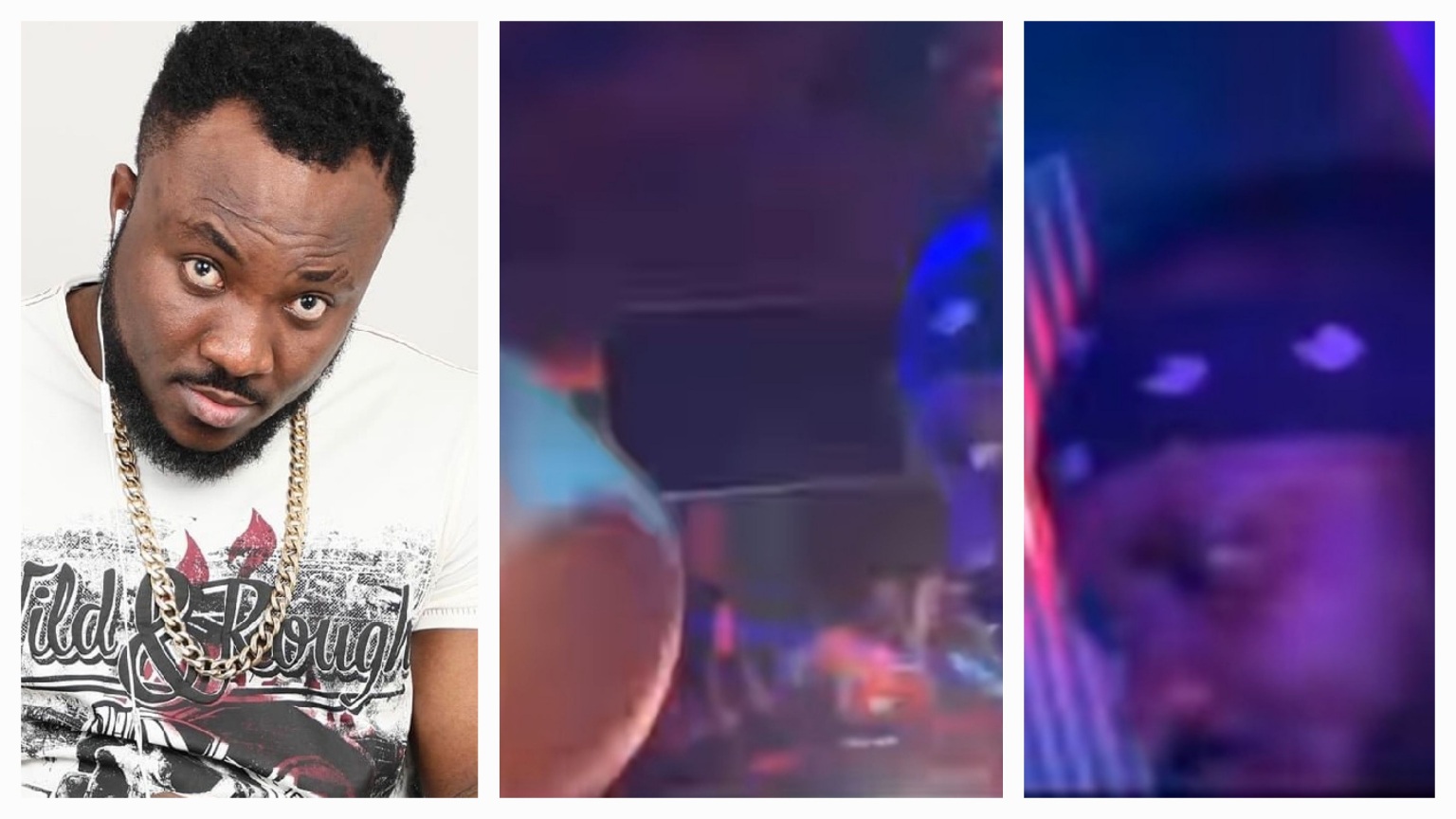 Video of DKB heading a lady's buttocks at nightclub