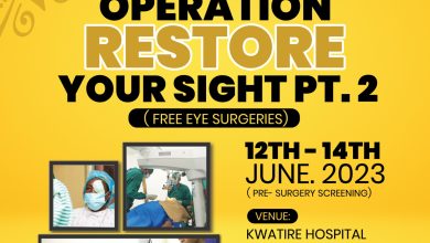 Photo of Suncity Medical Outreach Team To Start The Second Phase Of ‘Operation Restore Your Sight’ On June 12
