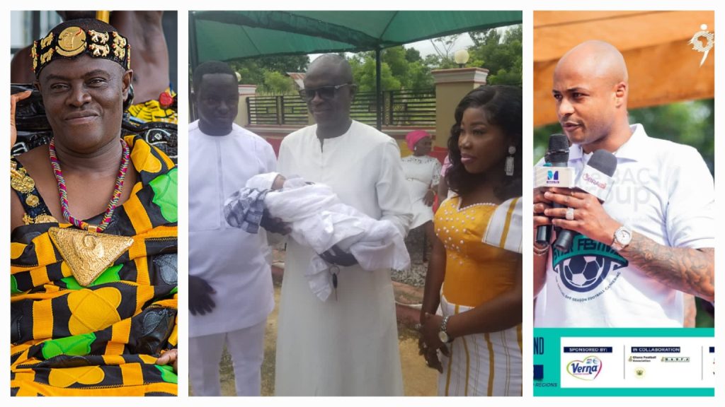 Osagyefo Oseadeeyo Agyemang Badu II - Dede Ayew and parents of baby named after Black Stars captain