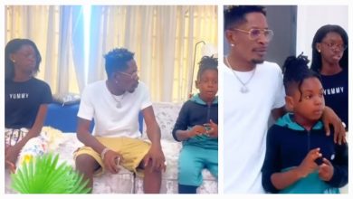 Shatta Wale spending time with Majesty and his daughter