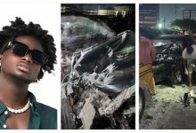 Photo of Kuami Eugene Survives After Ramming His Car Into A Tipper Truck
